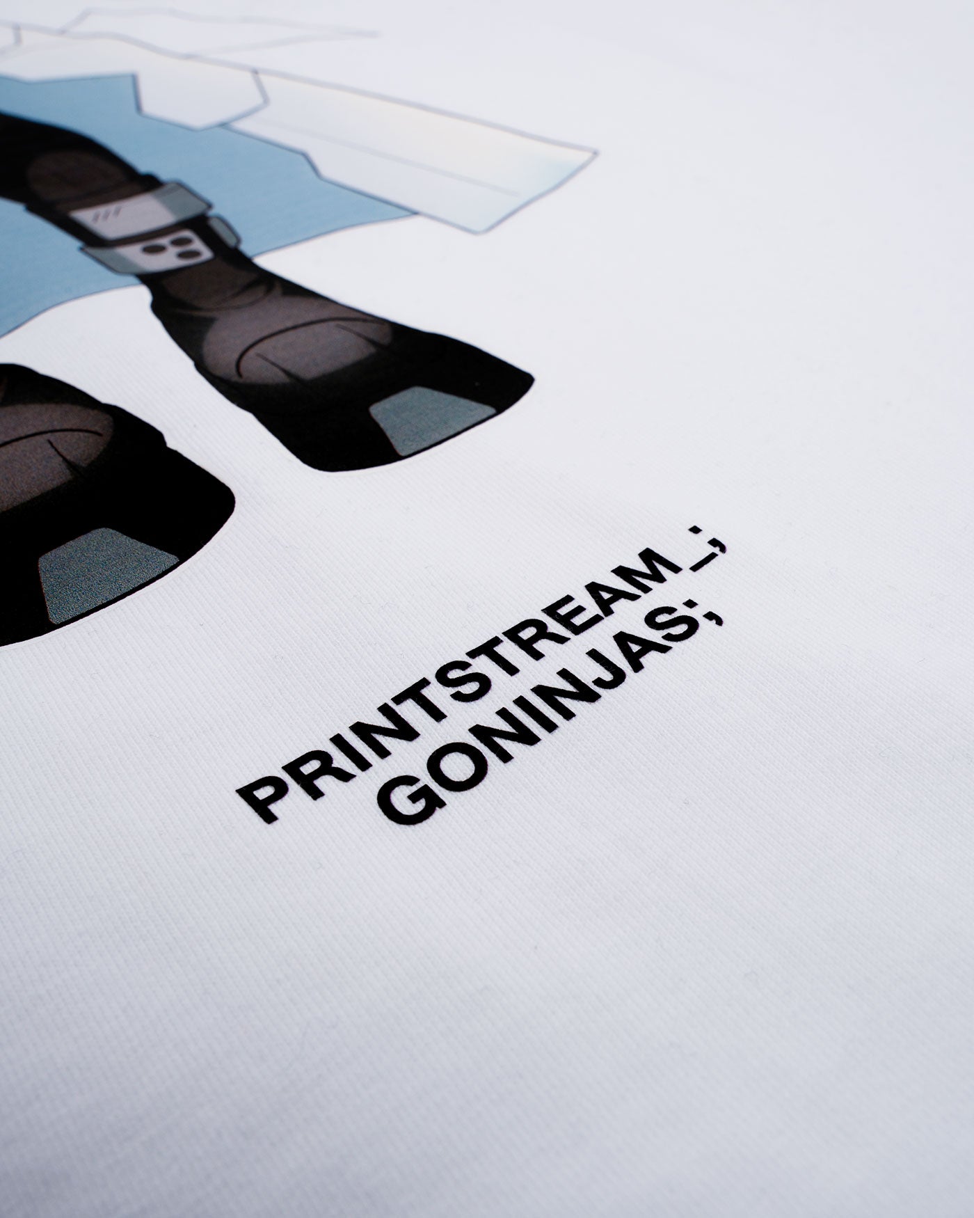 White Printstream T-Shirt | Heather