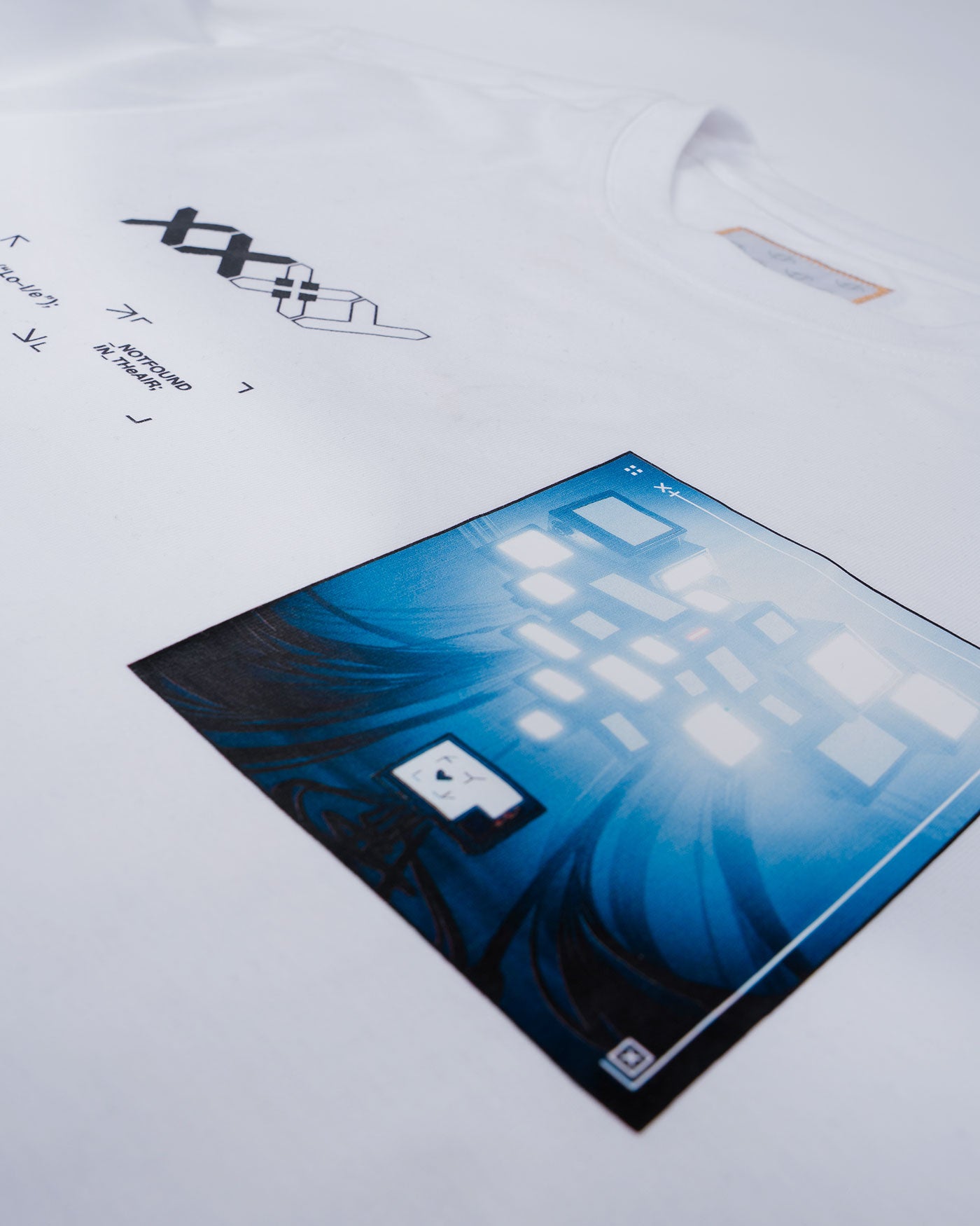 White Printstream T-Shirt | Heather
