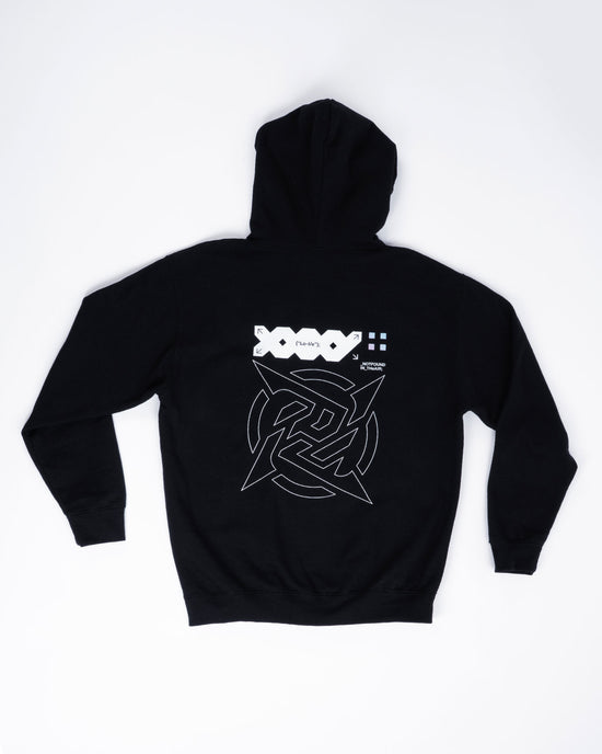 Black Printstream Hoodie