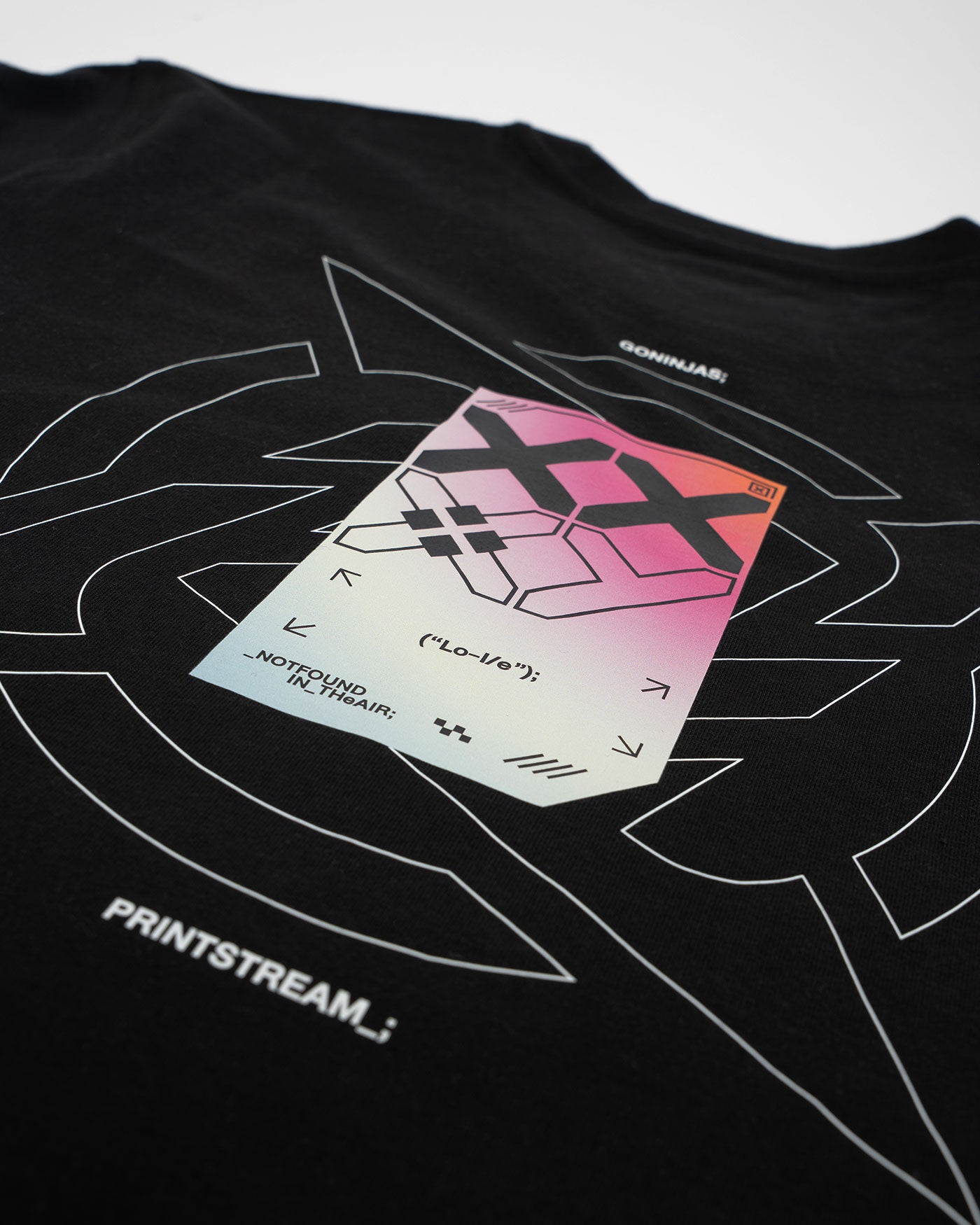 Black Printstream T-Shirt |