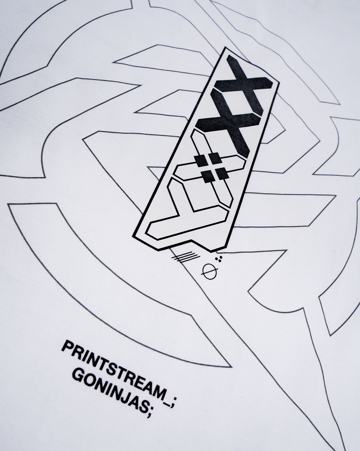 White Printstream T-Shirt |