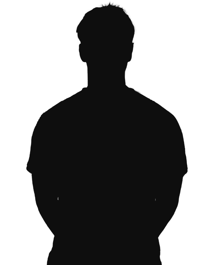Silhouette of a person on a white background