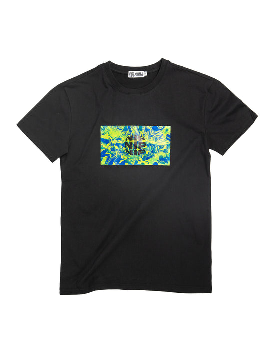 Ninjutsu Collection - Front Squared T-Shirt from Ninjas in Pyjamas Shop.  A front squared t-shirt from the Ninjutsu Merch Collection, featuring the iconic Ninjas in Pyjamas logo prominently displayed on the chest. This trendy and comfortable t-shirt is a must-have for fans, expressing your passion for NIP and esports in style.
