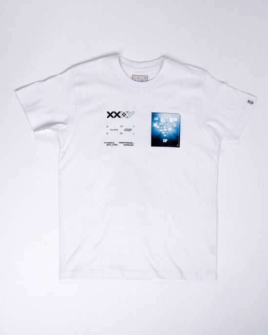 White Printstream T-Shirt | Heather