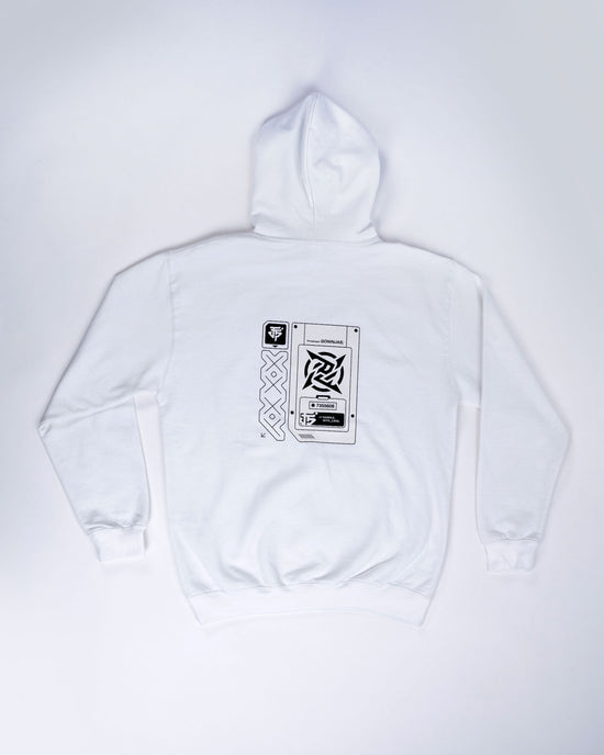 White Printstream Hoodie