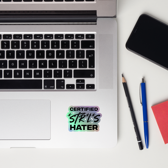 3″×3″ Holographic sticker - Certified Hater