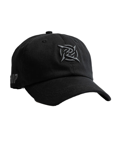 Kurashikku Dad Cap in Black color from Ninjas in Pyjamas merch. This stylish cap is perfect for casual wear and showing support for NiP. A fashionable and practical accessory for fans and gamers alike.