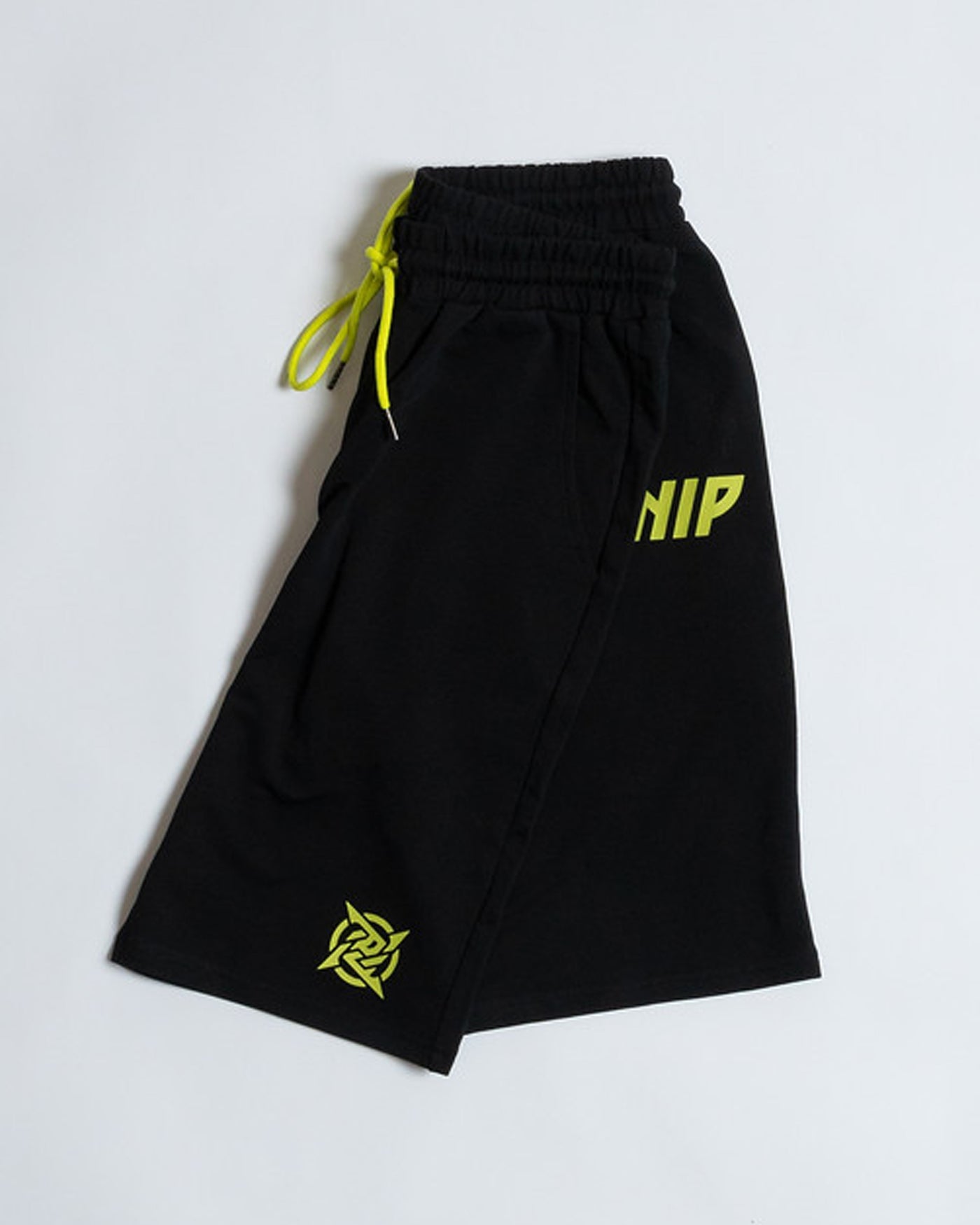 Lagom Collection - Black Shorts from Ninjas in Pyjamas Shop. A pair of black shorts from the Lagom Merch Collection, featuring the subtle Ninjas in Pyjamas logo on the side. These comfortable and stylish shorts are perfect for casual wear or as activewear, allowing you to showcase your support for NIP and esports in ultimate comfort and style.