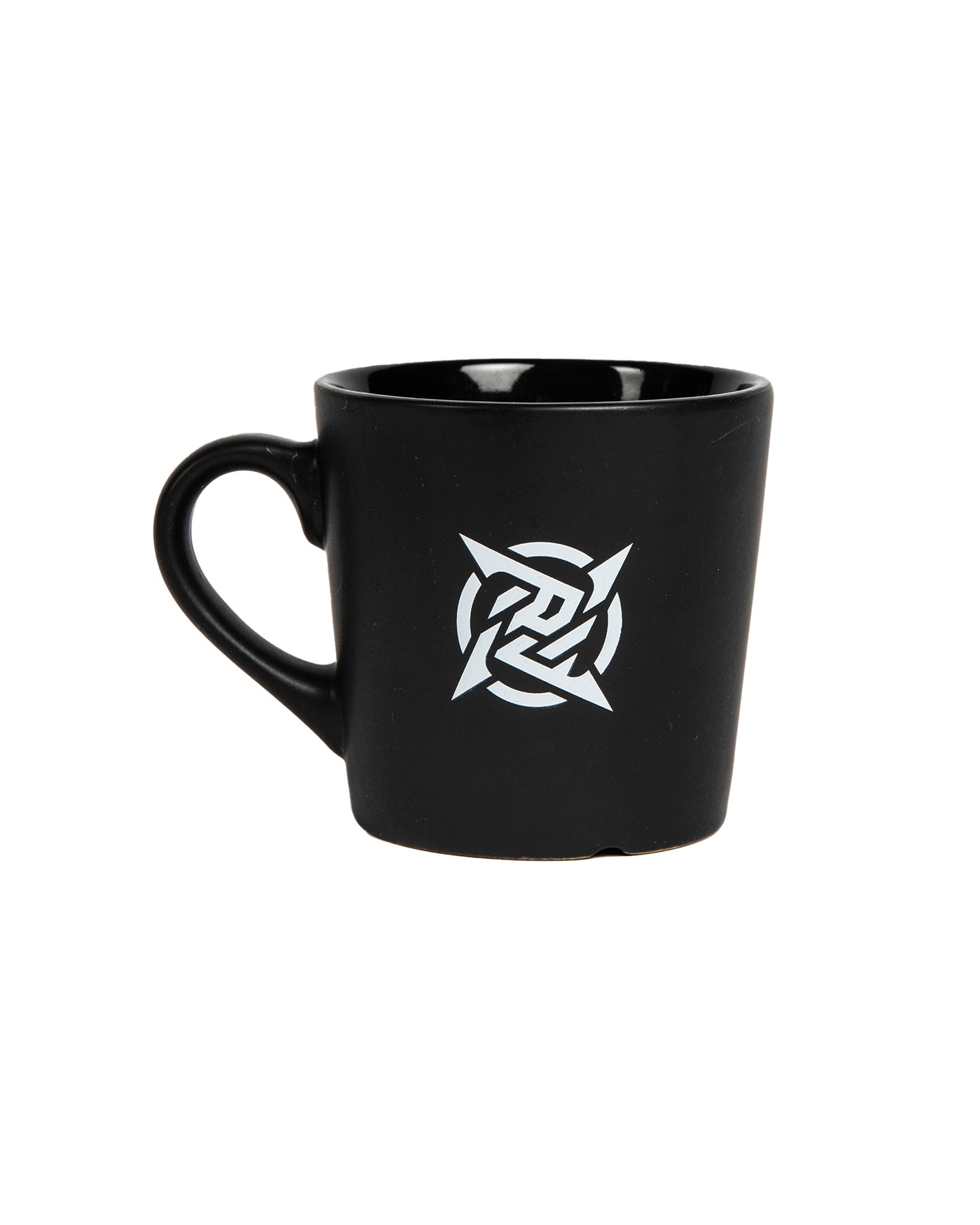 Lagom Mug - Black from Ninjas in Pyjamas Shop. A black mug from the Lagom Merch Collection, featuring the Ninjas in Pyjamas logo in sleek white print. This high-quality mug is perfect for enjoying your favorite beverages while expressing your passion forNIP and esports.