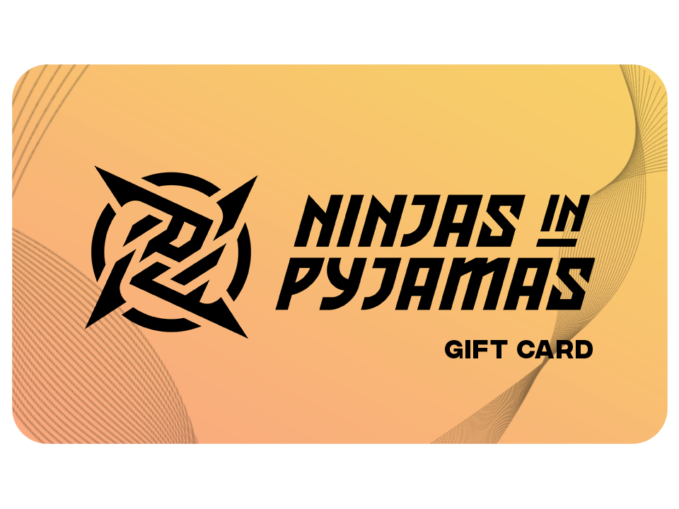 Gift Card from Ninjas in Pyjamas Shop. Gift card to use in the Ninjas in Pyjamas shop, if you are shopping for someone else but not sure what to give them. Gift cards are delivered by email and contain instructions to redeem them at checkout. Ninjas in Pyjamas gift cards have no additional processing fees.