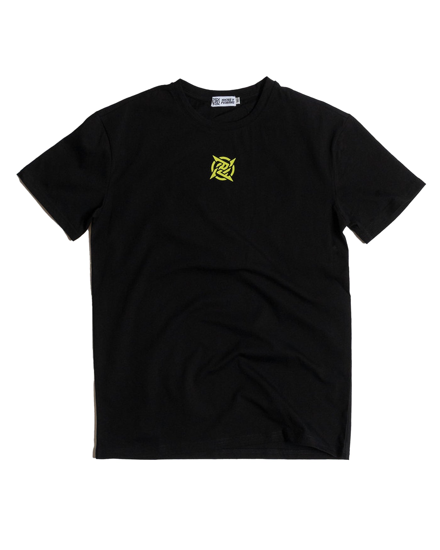 Lagom Collection - Black T-shirt from Ninjas in Pyjamas Shop. An image displaying a black t-shirt from the Lagom Collection, featuring the Ninjas in Pyjamas logo subtly printed on the chest. This versatile and trendy t-shirt is a wardrobe essential, allowing you to express your passion for esports and NIP in a sleek and comfortable manner.