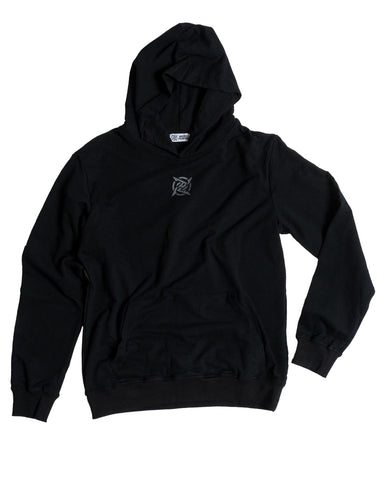 Lagom Collection - Black Hoodie from Ninjas in Pyjamas Shop. A black hoodie from the Lagom Collection, featuring the Ninjas in Pyjamas logo prominently displayed on the front. This high-quality and comfortable hoodie is a versatile addition to any wardrobe, perfect for showcasing your support for NIP and esports in style.