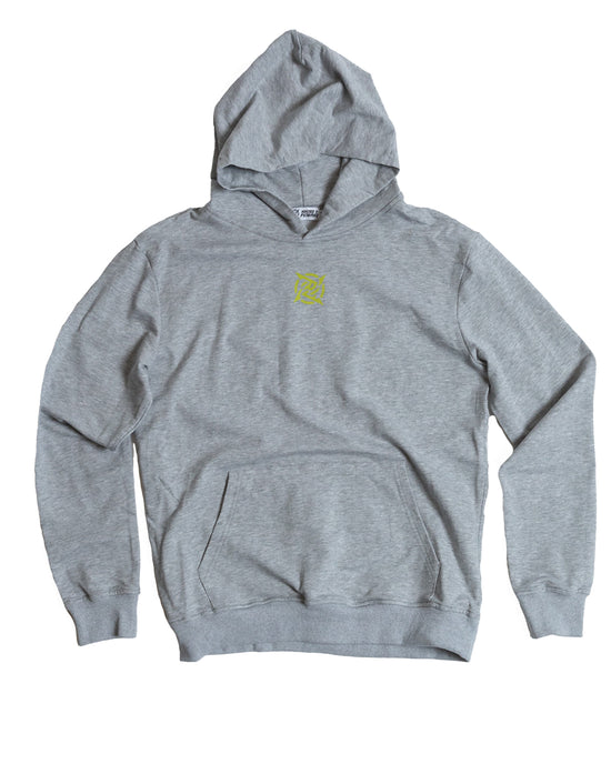Lagom Collection - Grey Hoodie from Ninjas in Pyjamas Shop. A grey hoodie from the Lagom Collection, featuring the Ninjas in Pyjamas logo prominently displayed on the front. This high-quality and comfortable hoodie is a versatile addition to any wardrobe, perfect for showcasing your support for NIP and esports in style.